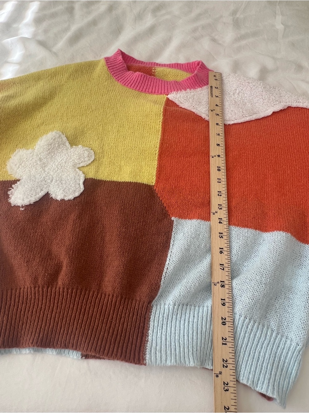 Colorful Color Block Cloud Sweater - Picture 7 of 7